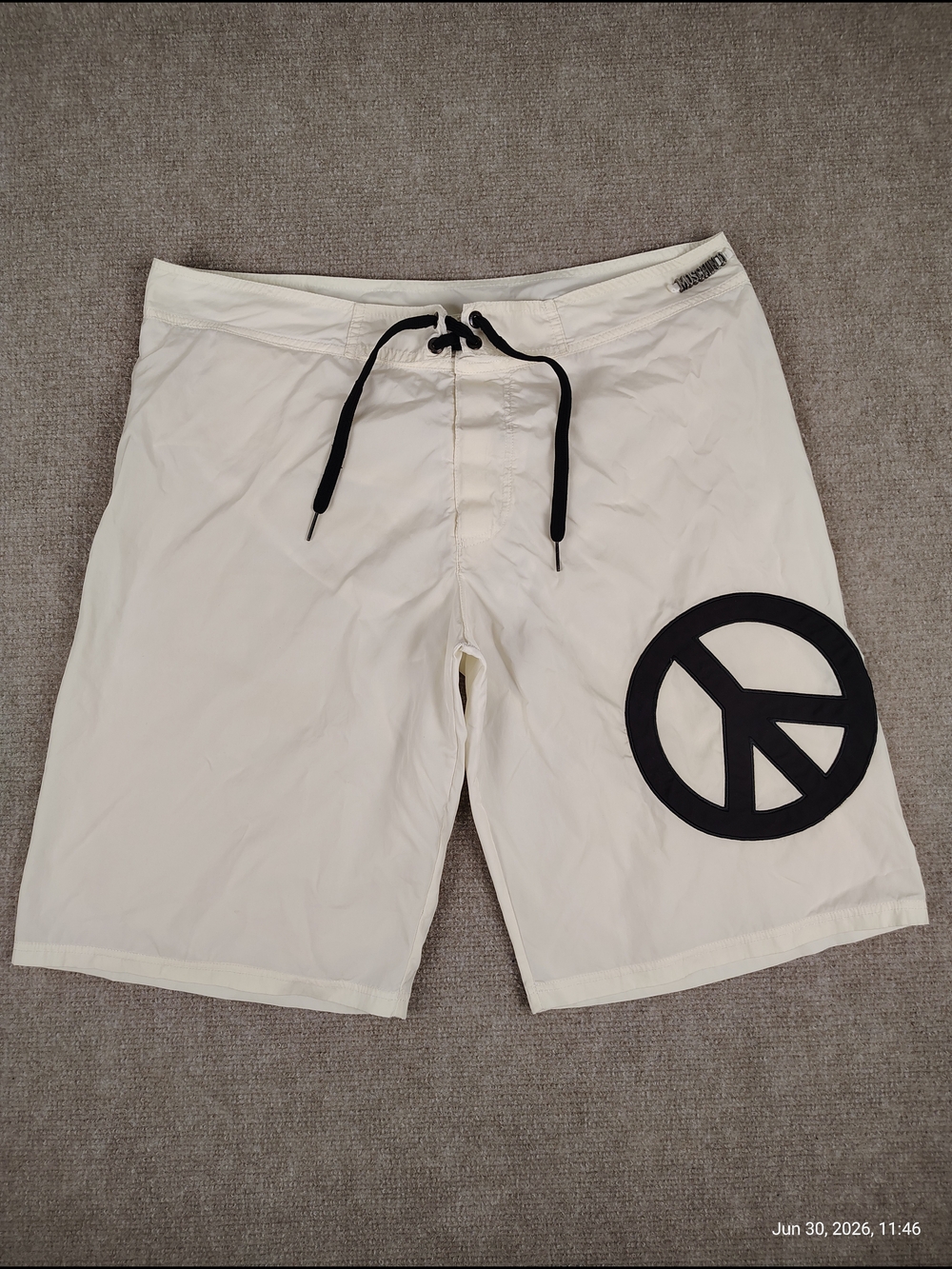 Men's White Moschino Mare Size Medium/48 EU Beach Swim Shorts